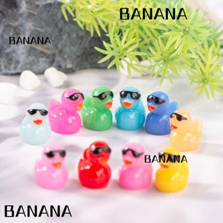 Banana1 ตุ๊กตาเป็ดเรซิ่น ขนาดเล็ก พร้อมแว่นตา DIY สําหรับตกแต่งบ้านตุ๊กตา 30 ชิ้น