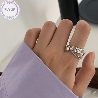 Flyup แหวนโซ่ หลายชั้น พังก์ วินเทจ ฟิดเจ็ต แหวน สําหรับผู้ชาย ผู้หญิง ฮิปฮอป หน้ายิ้ม แหวนแฟชั่น เครื่องประดับ ของขวัญวันเกิด TH