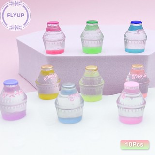 Flyup ขวดใส ขนาดเล็ก สามมิติ เรืองแสง สําหรับเครื่องประดับ DIY 10 ชิ้น