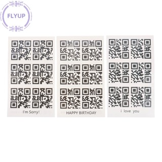 Flyup สติกเกอร์รอยสักชั่วคราว กันน้ํา ลาย Love QR Code