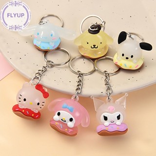 SANRIO Flyup พวงกุญแจ จี้ตุ๊กตาแมวน่ารัก ยางนิ่ม สร้างสรรค์ สําหรับห้อยกระเป๋า ของขวัญวันเกิด