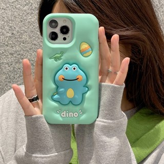 ใหม่ เคสโทรศัพท์มือถือ ซิลิโคนนิ่ม กันกระแทก ลายการ์ตูนไดโนเสาร์น่ารัก สําหรับ 14 14PRO max 13 12PRO max 13pro max 11