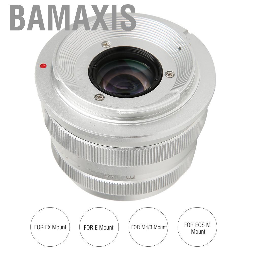 bamaxis-large-aperture-lens-25-mm-f1-8-aps-c-ii-optical-glass-fixed-focus-silver-scenery-manual-for-travel-and-environmental-portraits-shooting