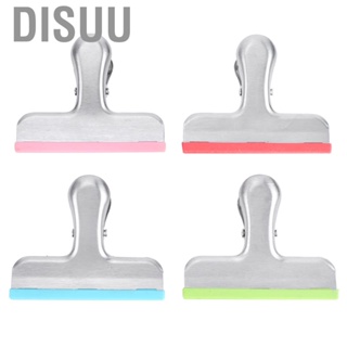 Disuu Stainless Steel -Skid Silicone Strip Sealing   Bag Clips Air Tight Seal  Bags and