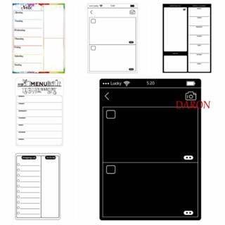 Daron สติกเกอร์แม่เหล็กติดตู้เย็น TO DO LIST Plan Notepad Memo สติกเกอร์แม่เหล็ก ทํางานที่เรียบง่าย วางแผนสัปดาห์ ไวท์บอร์ด กําหนดการ