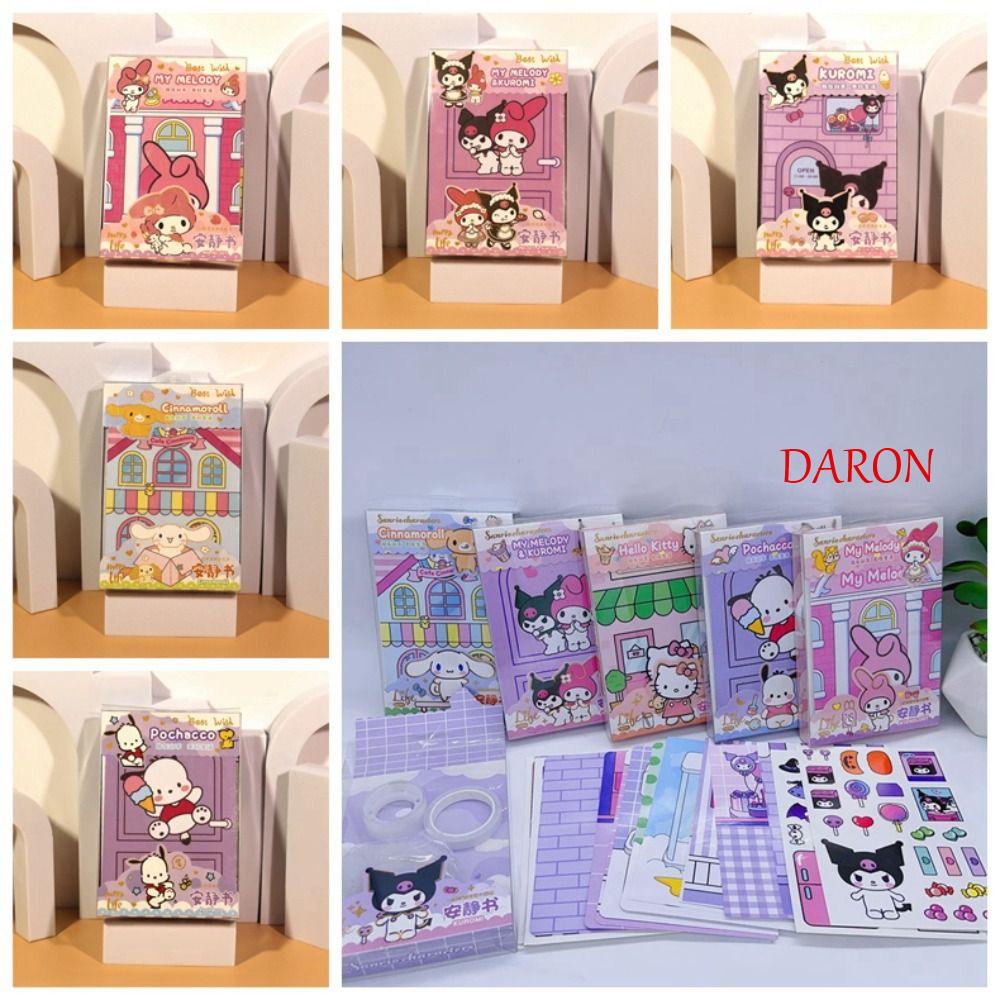 daron-kt-cat-quiet-book-kuromi-my-melody-kuromi-sticker-games-kt-cat-paper-diy-ของเล่นเพื่อการศึกษา