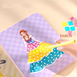 Daron สติกเกอร์ผ้าฝ้าย เพ้นท์มือ รูปการ์ตูนโป๊กเกอร์ ประดับมุก เพ้นท์มือ DIY เพื่อการเรียนรู้เด็ก