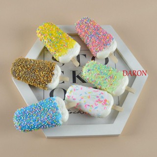 Daron สติกเกอร์ไอศกรีม ไอติมปลอม หนัง PU นิ่ม เหมือนจริง แฮนด์เมด พร็อพสําหรับติดตู้เย็น อาหาร