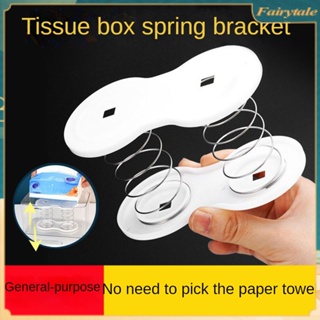 ❀ Creative Spring Holder กล่องกระดาษทิชชู Automatic Lift Spring Tissue Holder Easy Pick Up Car Tissue Box Spring Holder Tissue Box Accessories