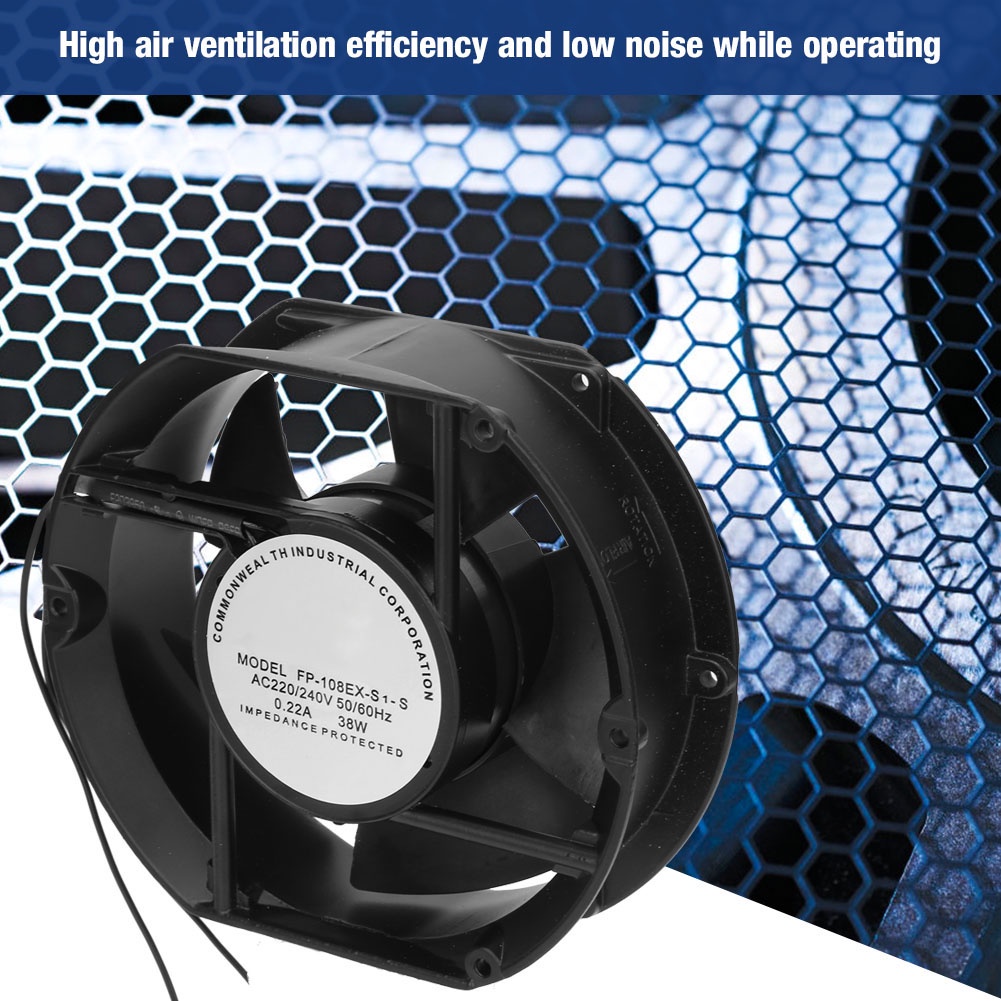Fp-108Ex-S1-S Ac Axial พัดลมระบายความร้อน Ac220V 38W ระบายอากาศ