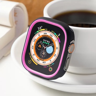 เคสนาฬิกาข้อมือ ซิลิโคนนิ่ม สองสี อุปกรณ์เสริม สําหรับ Apple Watch Series 8 7 6 SE 5 4 41 มม. 45 มม. 42 มม. 38 มม. iWatch Ultra 49 มม. 44 มม. 40 มม.