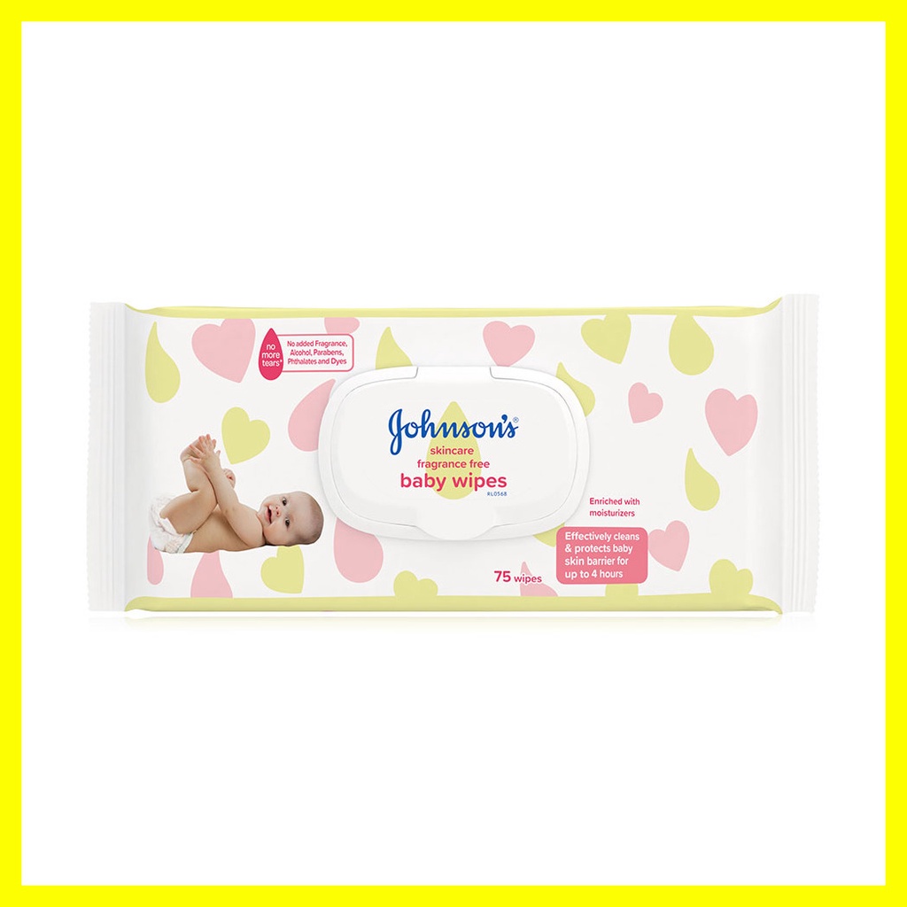 johnsons-skincare-baby-wipes-fragrance-free-75pcs-จอห์นสัน-ผ้าเช็ดทำความสะอาด-สูตรไม่มีน้ำหอม