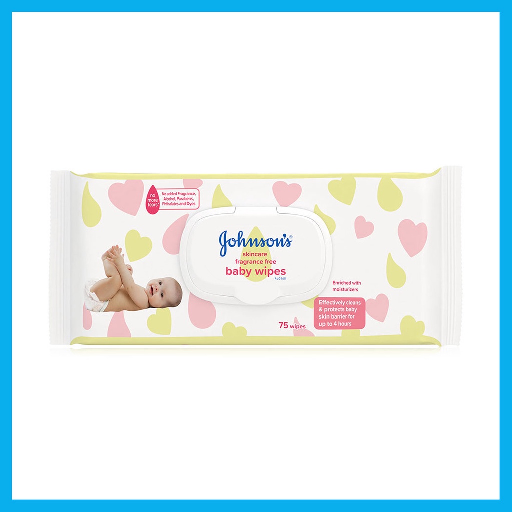 johnsons-skincare-baby-wipes-fragrance-free-75pcs-จอห์นสัน-ผ้าเช็ดทำความสะอาด-สูตรไม่มีน้ำหอม