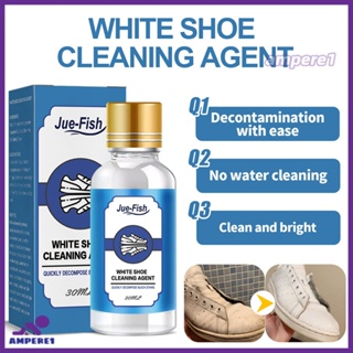 Jue-fish รองเท้าสีขาว Stain Polish Cleaner Gel Sneaker Whiten Cleaning Dirt Remover Set For Sneaker Remove Yellow Edge Cleaning Tool -AME1 -AME1