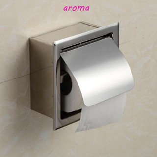 Aroma กล่องทิชชู่ สเตนเลส พร้อมฝาปิด สําหรับห้องน้ํา 1 ชิ้น