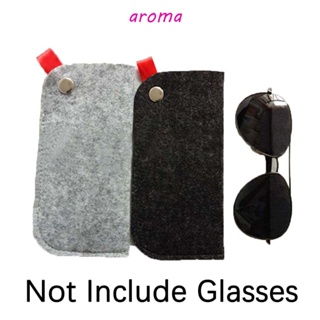 Aroma กระเป๋าใส่แว่นตา แบบพกพา นุ่ม ไฟเบอร์เคมี สักหลาด ผู้ชาย ที่เก็บแว่นตา