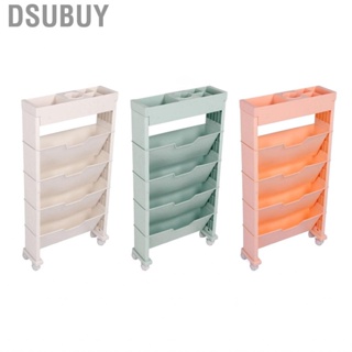 Dsubuy Movable Bookcase  Multipurpose Large  Rolling Organiser Shelf Multi Layers for Crafts Indoor Office Magazines