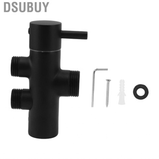Dsubuy Shower Head Diverter Black Rustproof Leakproof Wall Mounted Arm HG