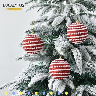 Eutus จี้ลูกบอลแขวนตกแต่งต้นคริสต์มาส 8 ซม. 2 ชิ้น