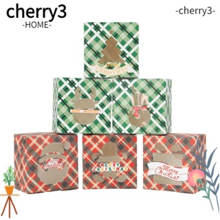 Cherry3 กล่องของขวัญคริสต์มาส ลายซานตาคลอส สําหรับคุกกี้ 24 ชิ้น