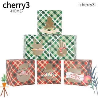 Cherry3 กล่องของขวัญคริสต์มาส ลายซานตาคลอส สําหรับคุกกี้ 24 ชิ้น