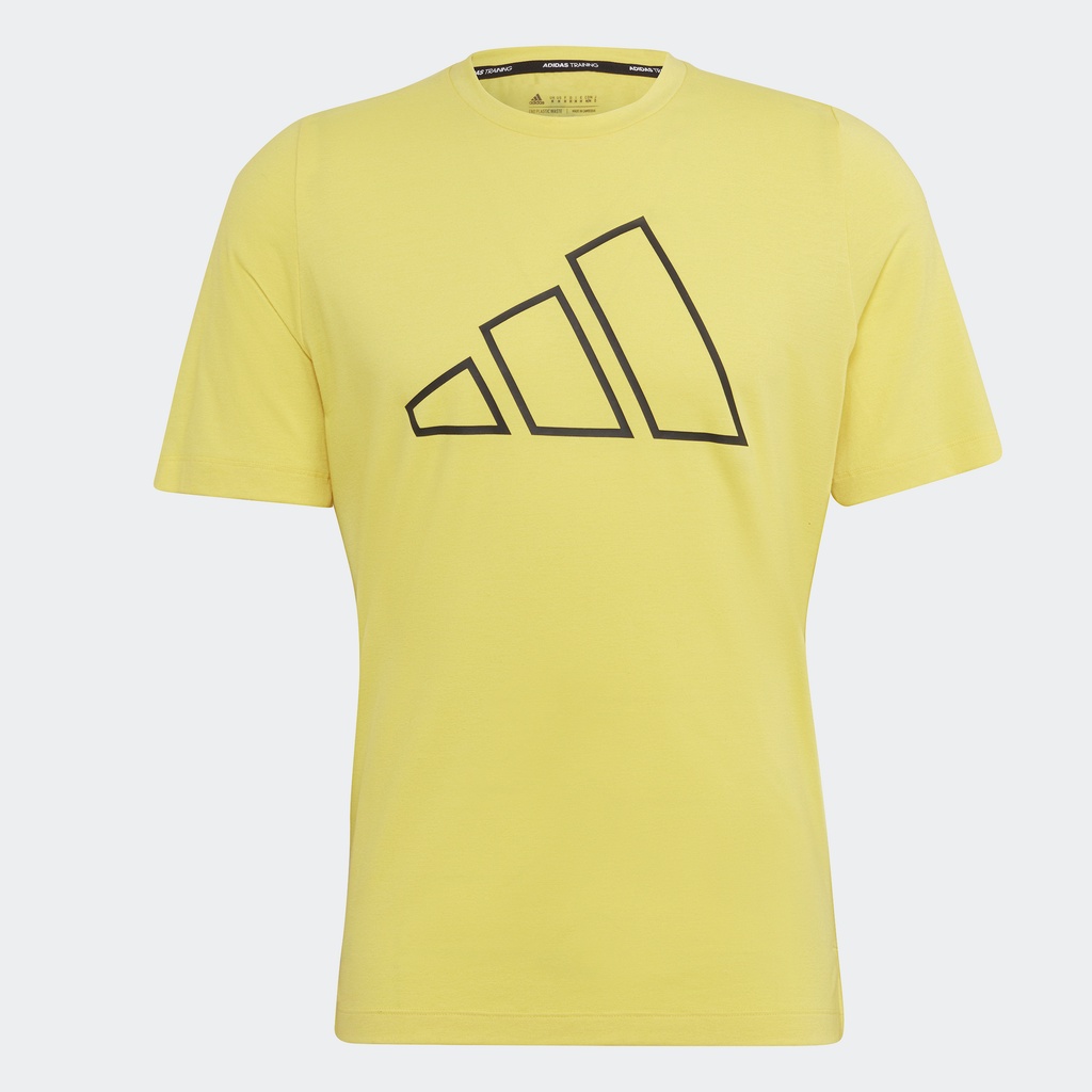 adidas-เทรนนิง-เสื้อยืดเทรนนิง-train-icons-3-bar-ผู้ชาย-สีเหลือง-hk9530