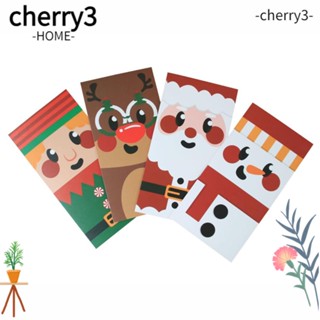 Cherry3 การ์ดอวยพร ลายซานตาคลอส คริสต์มาส 12 ชิ้น