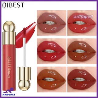 Qibest Mirror Water Light Lip Glaze Glass Doodle Lip Moisturizing Long-last Whitening Lipstick ลิปกลอสแต่งหน้า -AME1 -AME1