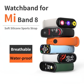 สายนาฬิกาข้อมือซิลิโคน แบบนิ่ม เป็นมิตรกับผิว สําหรับ Xiaomi Mi Band 8 NFC Version
