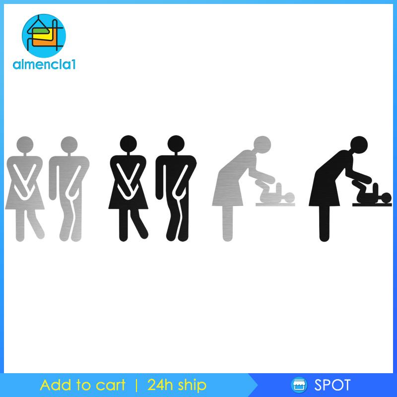 almencla1-ป้ายประตูห้องน้ํา-สเตนเลส-ขนาด-15-ซม-สําหรับผู้ชาย-และผู้หญิง