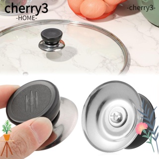 Cherry3 มือจับฝาหม้อ กระทะ แบบพลาสติก สเตนเลส กันลวก แบบเปลี่ยน 12 ชิ้น ต่อชุด