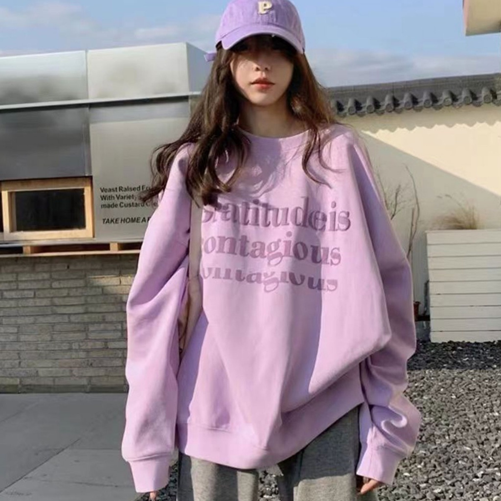เเฟชั่นสไตล์เกาหลี-เสื้อสเวตเตอร์-คอกลม-สุดฮิต-ผ้าคอตตอนอย่างดี