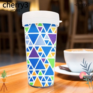 Cherry3 แก้วน้ําสองชั้น ABS กันรั่วซึม 470 มล. DIY สําหรับเล่นกีฬา