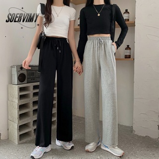 SOERVIMY  กางเกงขายาว กางเกงเอวสูง สไตล์เกาหลี แฟชั่น 2023 NEW  Korean Style fashion ทันสมัย สบาย A93L8JB 36Z230909