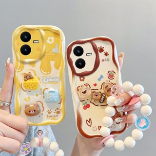 เคส vivo y22 เคส vivo y22s เคสโทรศัพท์มือถือ ลายการ์ตูนตุ๊กตาครีม 3D แฟชั่น สําหรับ vivo y22/y22s