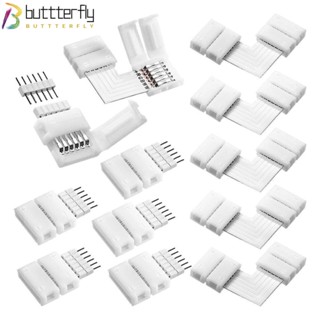 Buttterfly แถบเชื่อมต่อสายไฟ LED พลาสติก รูปตัว L 6PIN 3 ชิ้น