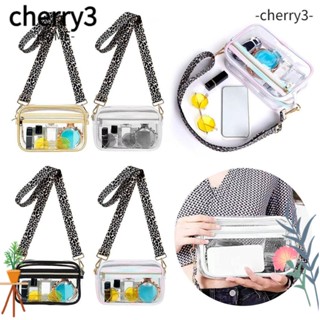 Cherry3 กระเป๋าคาดอก แบบใส มีซิป จุของได้เยอะ ใส่โทรศัพท์ได้ แฟชั่นสําหรับสตรี