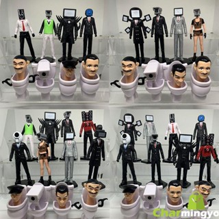 Eul โมเดลตุ๊กตาฟิกเกอร์ Skibidi Toilet Action Figure Titan TV Man Camera Man Speakerman ของเล่นสําหรับเด็ก 12 ชิ้น