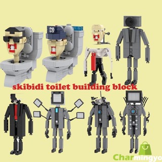 เกมปริศนา Skibidi Toilet TV Man Cameraman Building Blocks DIY ของเล่นปริศนา ABS ของขวัญสําหรับเด็ก