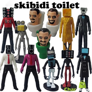 โมเดลตุ๊กตาฟิกเกอร์ Skibidi Toilet Action Figure Speakerman TV Man Monitor Man ของเล่นสําหรับเด็ก เก็บสะสม 9 ชิ้น