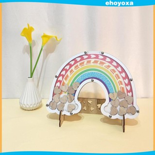 [Ehoyoxa] กรอบหนังสือแขก ลายหัวใจ สีรุ้ง สําหรับตกแต่งงานแต่งงาน ครบรอบ