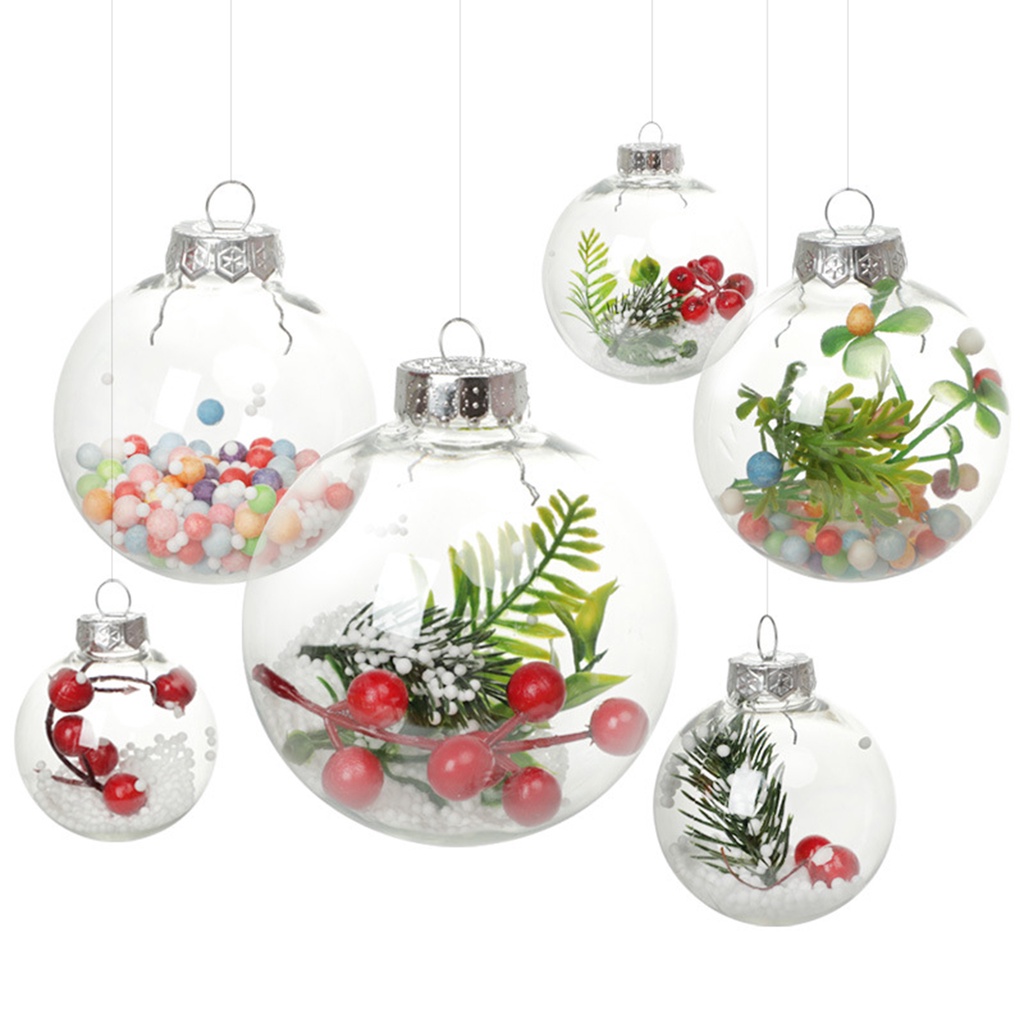 christmas-ลูกบอลพลาสติกใส-พื้นผิวเรียบ-diy-สําหรับตกแต่งบ้าน-คริสต์มาส