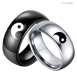 Calcix แหวนเหล็กไทเทเนียม เครื่องประดับคู่รัก แฟชั่นสําหรับผู้ชาย และผู้หญิง