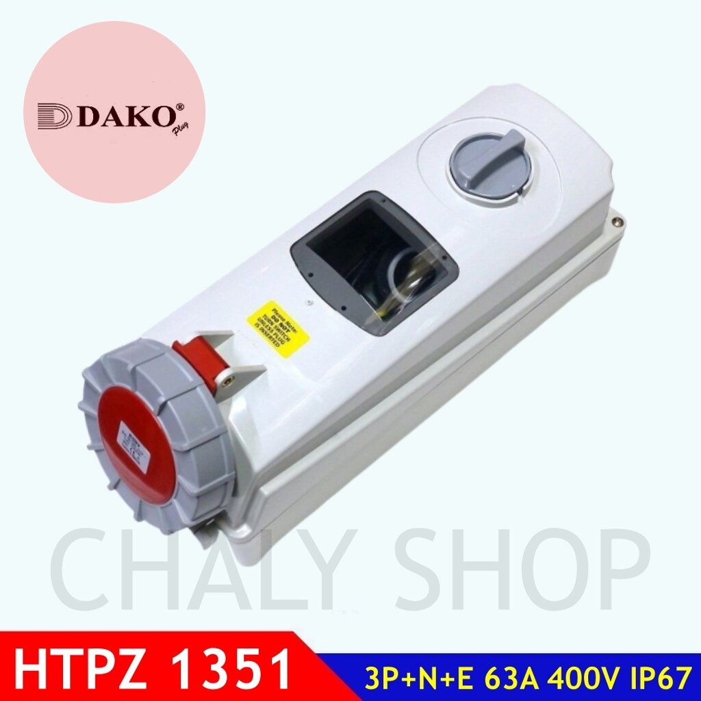 dako-plug-htpz1351-เต้ารับพร้อมสวิทช์อินเตอร์ล็อคกันน้ำ-3p-n-e-63a-400v-ip67