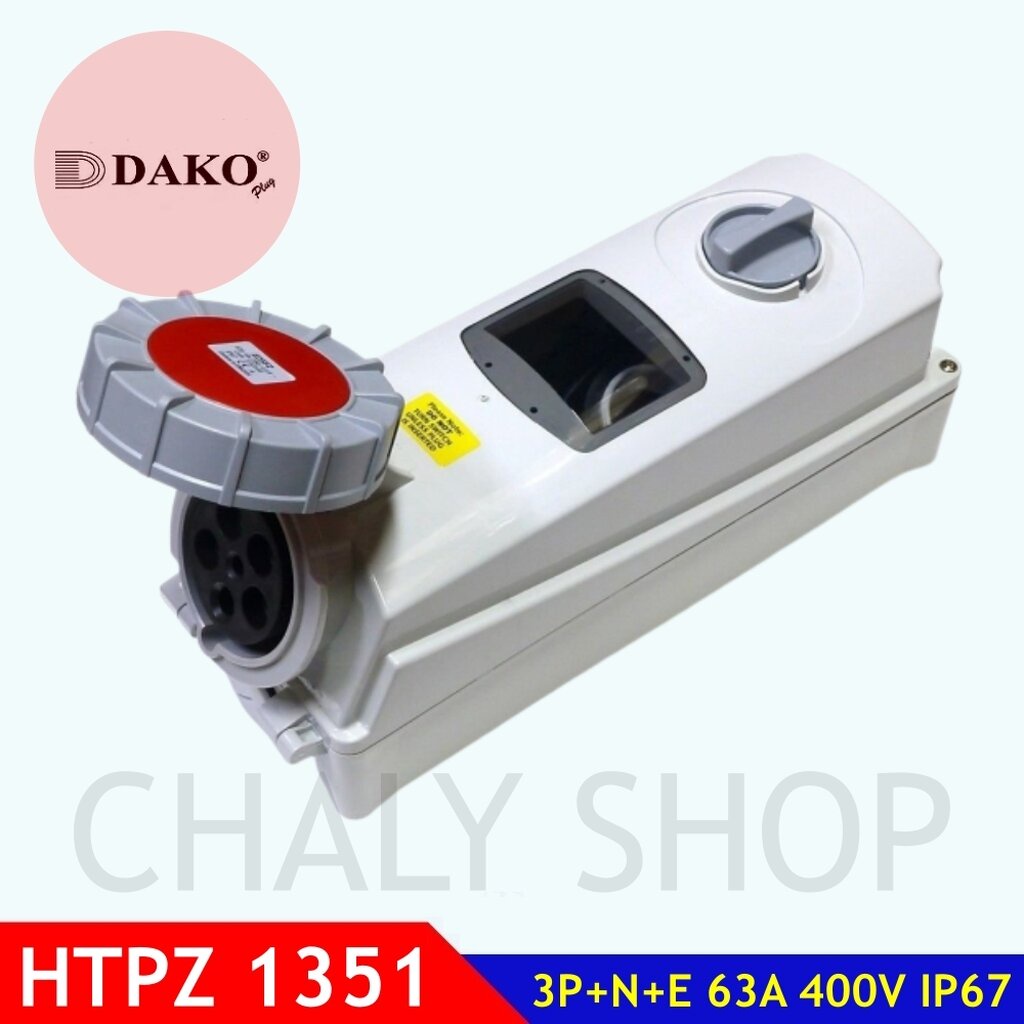 dako-plug-htpz1351-เต้ารับพร้อมสวิทช์อินเตอร์ล็อคกันน้ำ-3p-n-e-63a-400v-ip67
