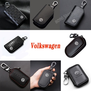 เคสกุญแจรีโมทรถยนต์ แบบหนัง ดัดแปลง สําหรับ Volkswagen VW Passat POLO V-T-Cross Vento 1 ชิ้น