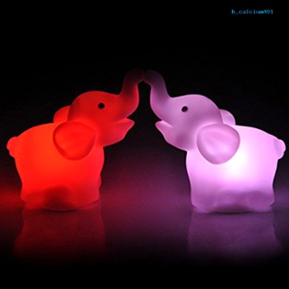 Calcix โคมไฟ LED รูปช้างคู่ หลากสีสัน สําหรับตกแต่งบ้าน ห้องนอน ของขวัญ 2 ชิ้น