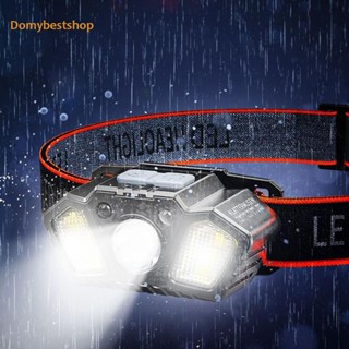 [Domybestshop.th] Au XPE ไฟหน้า LED ชาร์จ USB สําหรับตั้งแคมป์ ตกปลา ปีนเขา