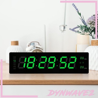 [Dynwave2] นาฬิกาปลุกดิจิทัล LED หน้าจอขนาดใหญ่ สไตล์โมเดิร์น สําหรับห้องโถง ห้องนั่งเล่น