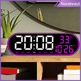[Flourishroly5] นาฬิกาแขวนผนัง LED พร้อมรีโมตคอนโทรล สําหรับเด็ก และผู้ใหญ่ หน้าจอขนาดใหญ่ นาฬิกาปลุก นาฬิกาตั้งโต๊ะข้างเตียง ขาตั้งกลางคืน ห้องนั่งเล่น